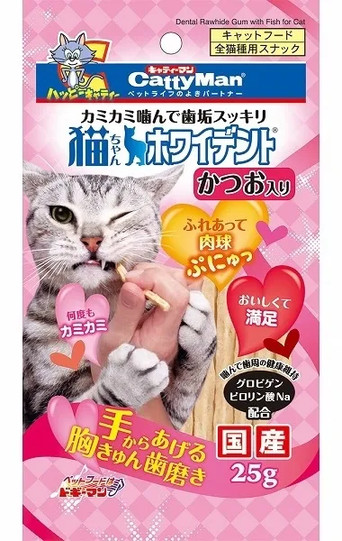 商品 キャティーマン 猫ちゃんホワイデント かつお入り 画像