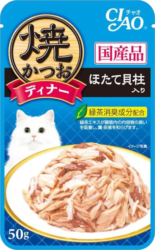 商品 いなば CIAO 焼かつおディナー ほたて貝柱入り 画像
