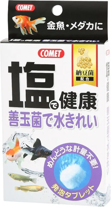 商品 コメット 塩で健康 善玉菌で水きれい 納豆菌配合 発泡タブレット 10個入 画像