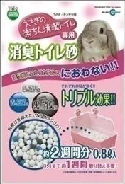 商品 マルカン うさぎの楽ちん清潔トイレ専用 消臭トイレ砂 0.8L 画像