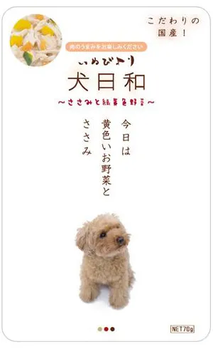 商品 犬日和レトルト ささみと緑黄色野菜 80g 画像