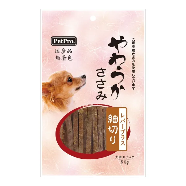 商品 ペットプロ 国産やわらかささみレバープラス 細切り 画像