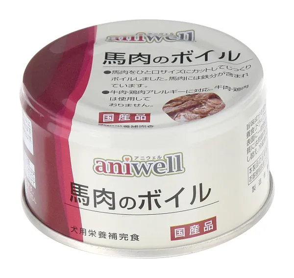 商品 アニウェル 馬肉のボイル 85g 画像