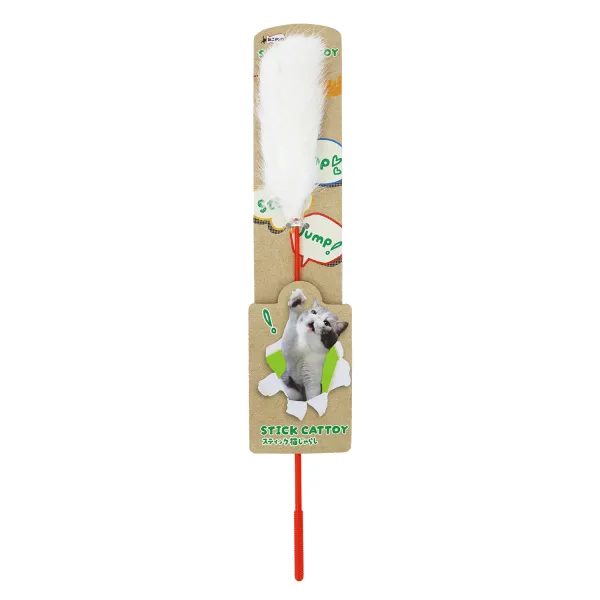 商品 ねこがくれ スティック猫じゃらし ふわふわしっぽ 画像