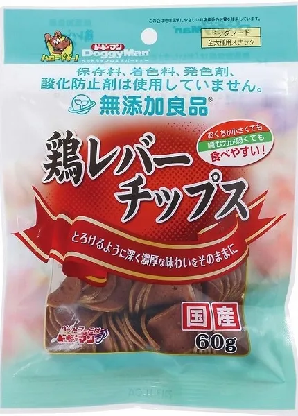 商品 ドギーマン 無添加良品 鶏レバーチップス 60g 画像