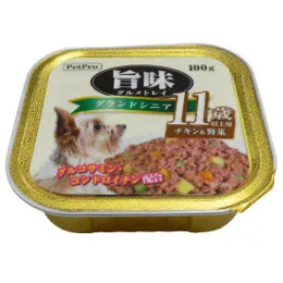 商品 ペットプロ 旨味グルメ 犬トレー 11歳以上用チキン&野菜 画像
