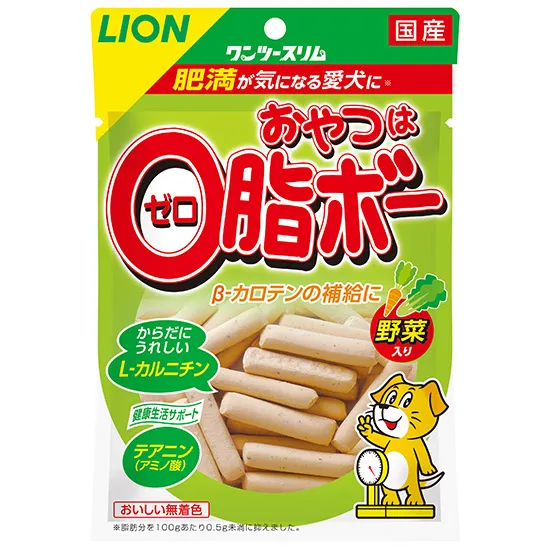 商品 ライオン ワンツースリム おやつは0脂ボー 野菜入り 80g 画像