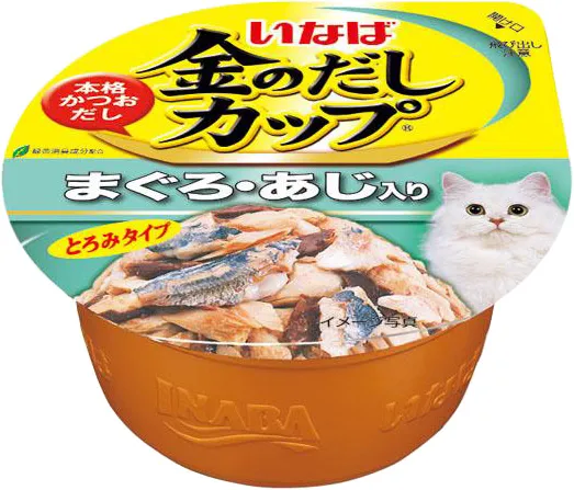 商品 いなば 金のだしカップ まぐろ・あじ入り 画像