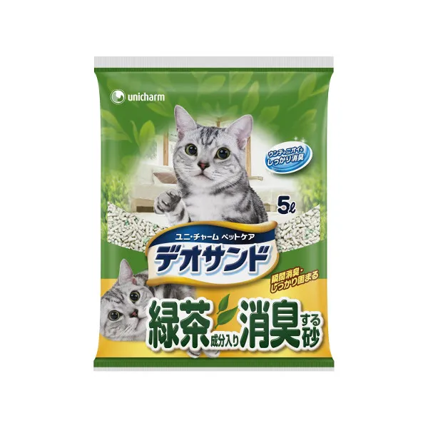 商品 デオサンド 緑茶成分入り消臭する砂 5L 画像