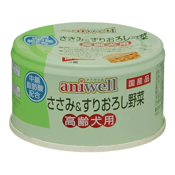 商品 アニウェル ささみ&すりおろし野菜 高齢犬用 85g 画像