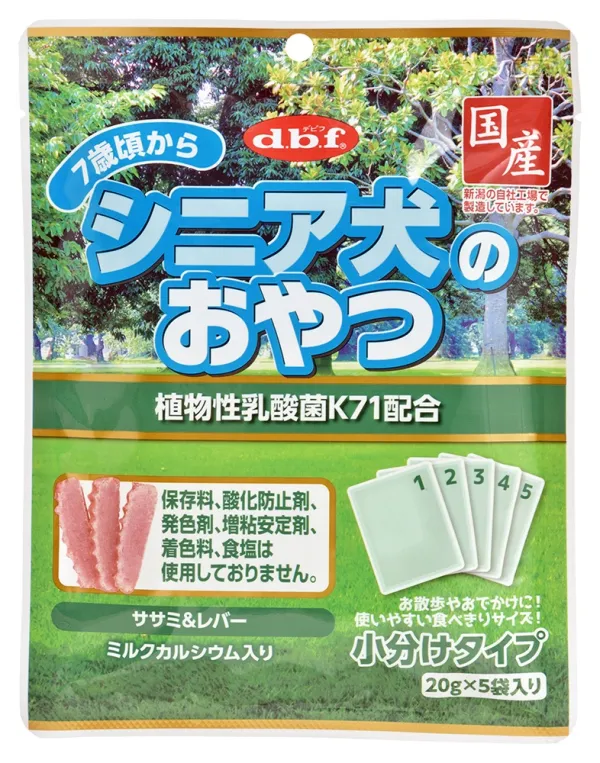 商品 デビフ シニア犬のおやつ 植物性乳酸菌K71配合 ササミ&レバー 画像