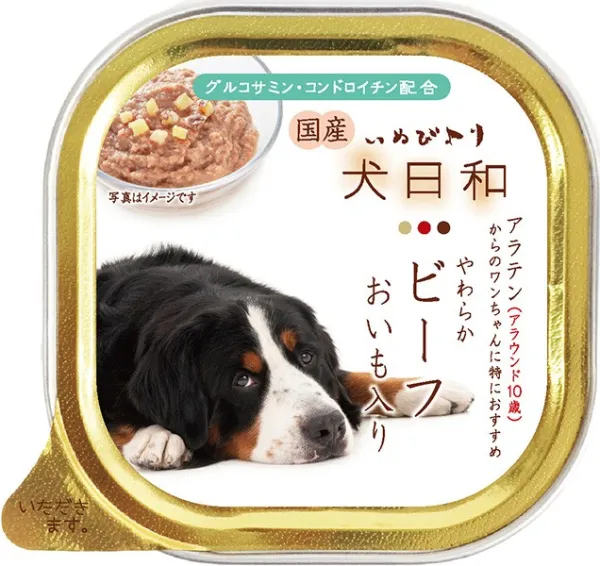 商品 犬日和トレイ アラテン やわらかビーフ おいも入り 100g×3 画像