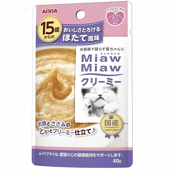 商品 15歳からのMiawMiaw クリーミー ほたて風味 40g×4袋 画像