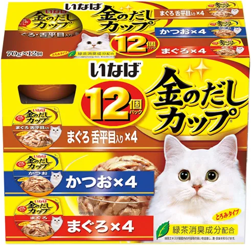 商品 いなば 金のだしカップ まぐろ・かつおバラエティパック 70g×12個パック 画像