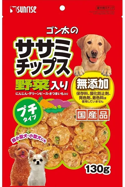 商品 ゴン太のササミチップス野菜入 プチ 画像
