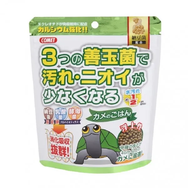 商品 コメット カメのごはん 3つの善玉菌で汚れ・ニオイが少なくなる 納豆菌配合 画像
