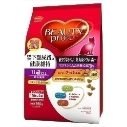 商品 日本ペットフード ビューティープロ 猫下部尿路の健康維持 11歳以上 560g 画像