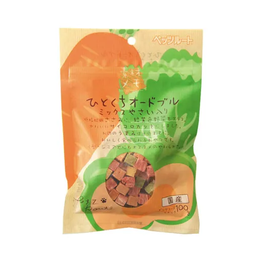 商品 ペッツルート ひとくちオードブル ミックスやさい入り 100g 画像