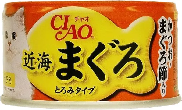 商品 いなば CIAO 近海まぐろ とろみタイプ かつお・まぐろ節入り 80g 画像
