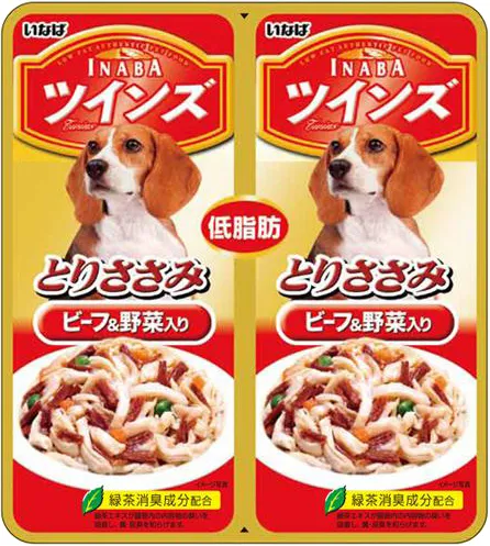 商品 いなば ツインズ とりささみ ビーフ&野菜入り 画像