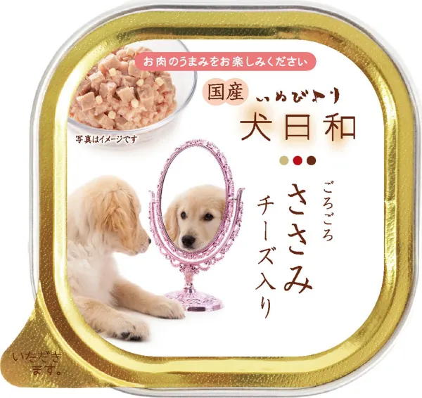 商品 犬日和トレイ ごろごろささみ チーズ入り 100g×3 画像
