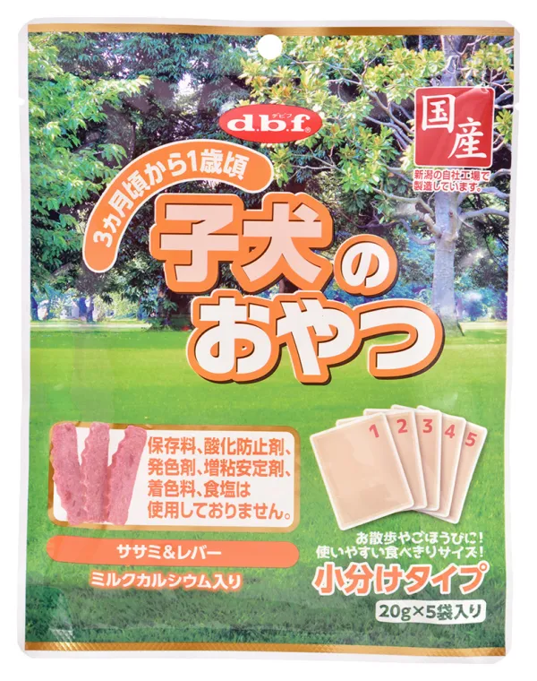 商品 デビフ 子犬のおやつ ササミ&レバー ミルクカルシウム入り 画像