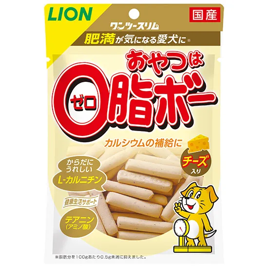商品 ライオン ワンツースリム おやつは0脂ボー チーズ入り 80g 画像