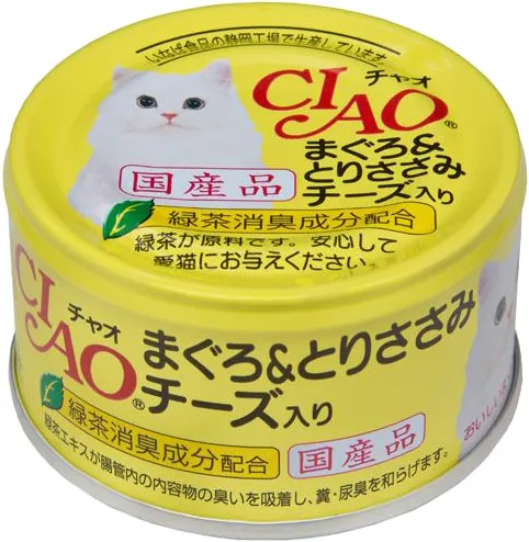 商品 いなば CIAO まぐろ&とりささみ チーズ入り 85g×24缶 画像